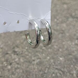2 for $14! Silver Hoop Earrings NWOT